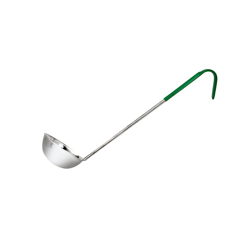CHEF INOX LADLE S/S 180ml/6oz GREEN HDL (*36147*) = PACK OF 12 X EACHES