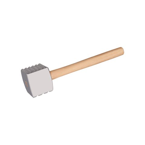 CHEF INOX MEAT HAMMER ALUMINIUM w/WOOD HDL 330X65mm (*03000*) =  1 X EACH