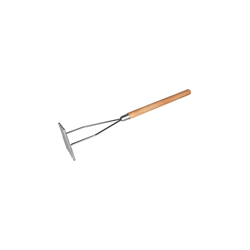 CHEF INOX POTATO MASHER S/S w/WOOD HDL 115x110x470mm (*02241*) =  1 X EACH