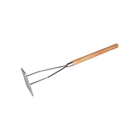 CHEF INOX POTATO MASHER S/S w/WOOD HDL 145x130x630mm (*02242*) =  1 X EACH