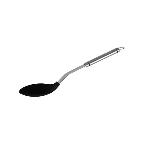 CHEF INOX MILANO SPOON SOLID NON STICK w/S/S HDL 330x80mm (*32580*) = PACK OF 6 X EACHES