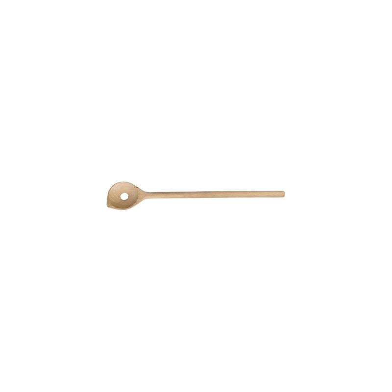 CHEF INOX WOODEN SPOON w/HOLE BEECHWOOD 65x55x350mm (*03480*) = PACK OF 6 X EACHES
