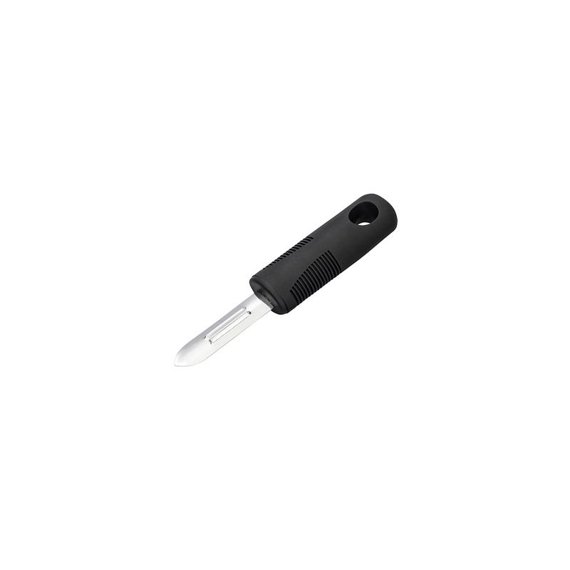 CHEF INOX EASY GRIP FIXED PEELER S/S w/BLK HDL 175mm (*07384*) =  1 X EACH