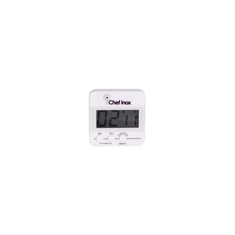 CHEF INOX DIGITAL COUNTDOWN TIMER 60 MINUTE 62x62x25mm (*05394*) =  1 X EACH