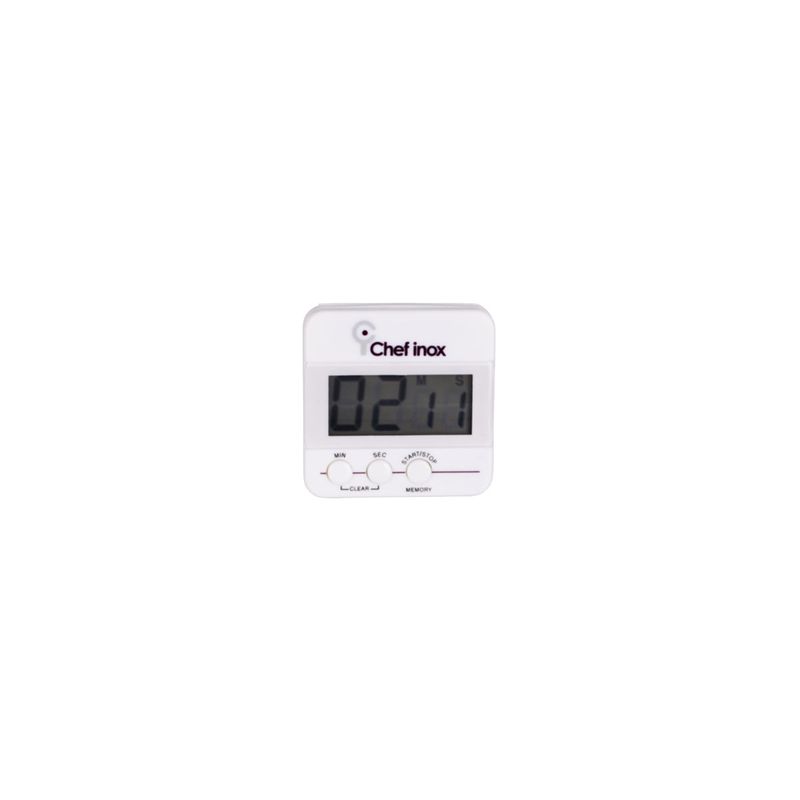 CHEF INOX DIGITAL COUNTDOWN TIMER 60 MINUTE 62x62x25mm (*05394*) =  1 X EACH