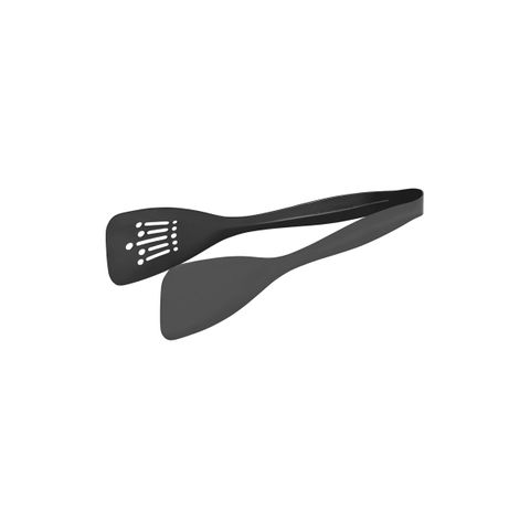 TABLEKRAFT ALLPURPOSE TONG 1 SIDE SLOTTED 1pc GUN METAL235mm (*70271-GM*) =  1 X EACH