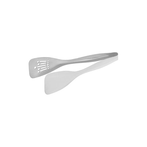 CHEF INOX ALL PURPOSE TONG 1 SIDE SLOTTED 1pc S/S 235mm (*70271*) =  1 X EACH