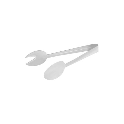 CHEF INOX ROUND SPOON/FORK TONG 1pc S/S 230mm (*70276*) =  1 X EACH