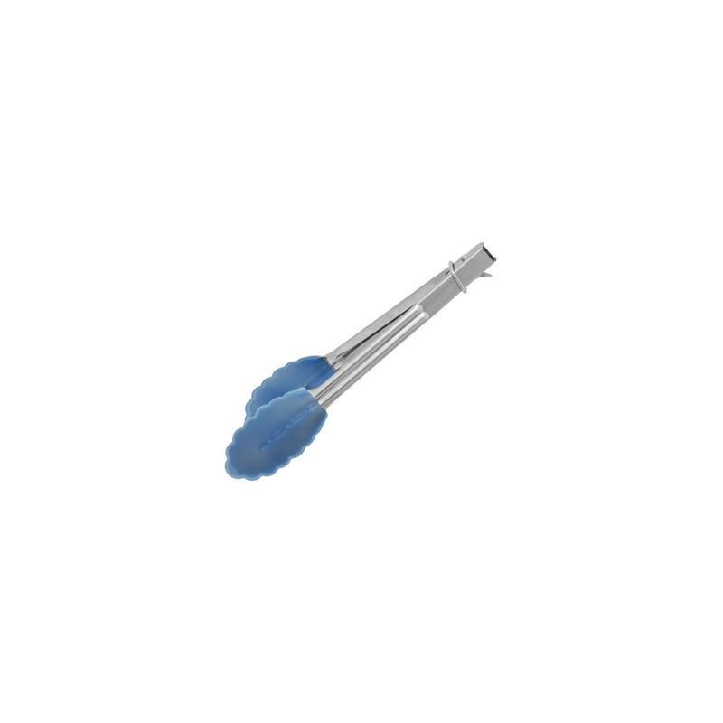 CHEF INOX TONG MINI UTILITY SILICONE HEAD BLUE 180mm (*36050-BL*) = PACK OF 12 X EACHES