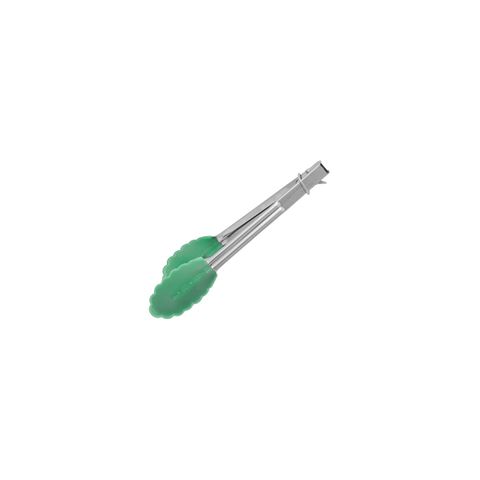 CHEF INOX TONG MINI UTILITY SILICONE HEAD GREEN 180mm (*36050-GN*) = PACK OF 12 X EACHES
