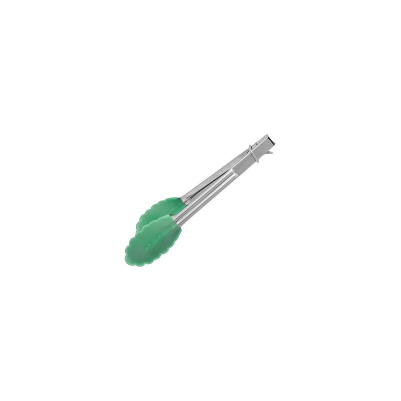 CHEF INOX TONG MINI UTILITY SILICONE HEAD GREEN 180mm (*36050-GN*) = PACK OF 12 X EACHES