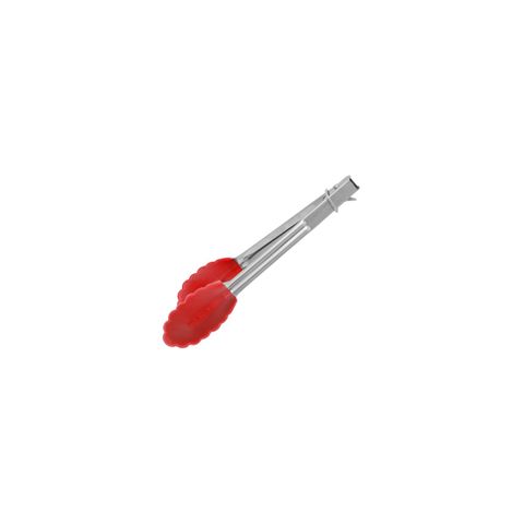 CHEF INOX TONG MINI UTILITY SILICONE HEAD RED 180mm (*36050-R*) = PACK OF 12 X EACHES