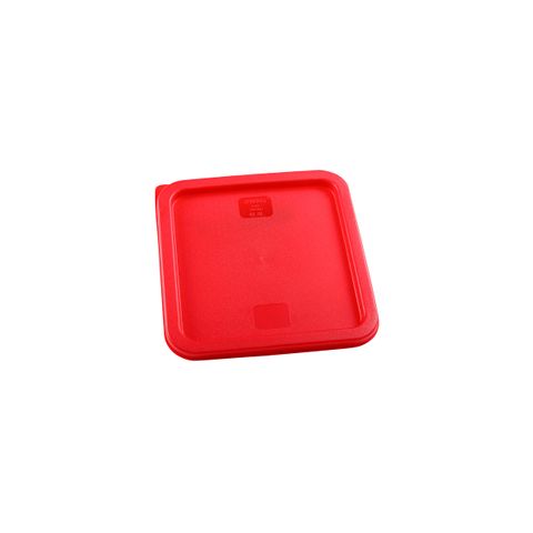 JIWINS LID FOR SQUARE 6/8lt CONTAINER  RED PE 230x230x16mm (*JW-P-081*) = PACK OF 12 X EACHES
