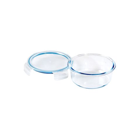WILTSHIRE ROUND GLASS CONTAINER 600ml (*WLT48175*) = PACK OF 6 X EACHES