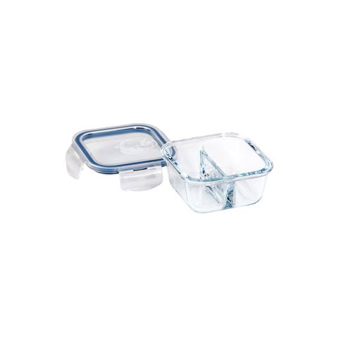 ETERNA GLASS CONTAINERS 2 DIV SQU 300ml (*ETR48146*) = PACK OF 6 X EACHES