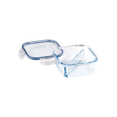 ETERNA GLASS CONTAINERS 2 DIV SQR 800ml (*ETR48141*) = PACK OF 4 X EACHES