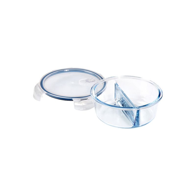 ETERNA GLASS CONTAINERS 2 DIV RND 950ml (*ETR48143*) = PACK OF 4 X EACHES