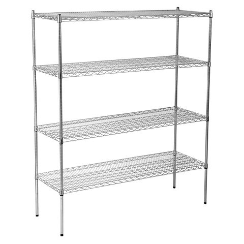 JIWINS WIRE SHELF UNIT COMPLETE CHROMED 1825x610x1800mm (*JW-CN722471*) =  1 X EACH