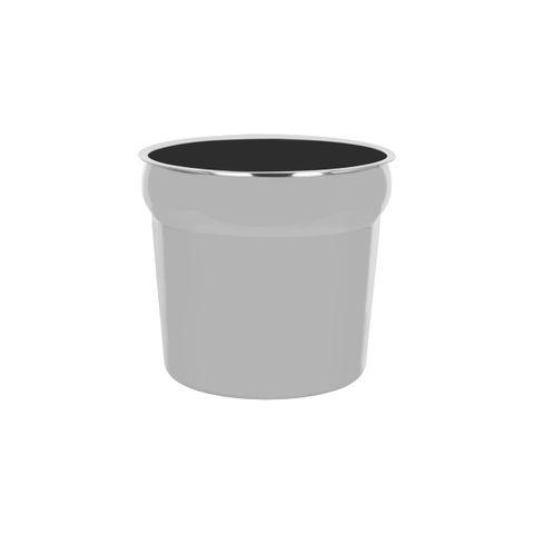 CHEF INOX ROUND STEAM TABLE INSERT S/S 215x204mm 8.0lt (*05808*) =  1 X EACH