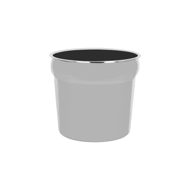 CHEF INOX ROUND STEAM TABLE INSERT S/S 215x204mm 8.0lt (*05808*) =  1 X EACH