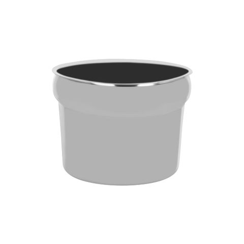 CHEF INOX ROUND STEAM TABLE INSERT S/S 267x204mm 11.0lt (*05810*) =  1 X EACH