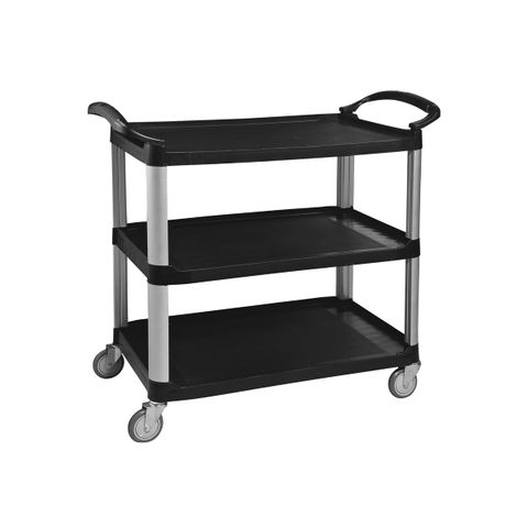 JIWINS SERVICE CART W/O PANEL BLACK PP/ALUM 980x530x930mm (*JW-SEDO*) =  1 X EACH