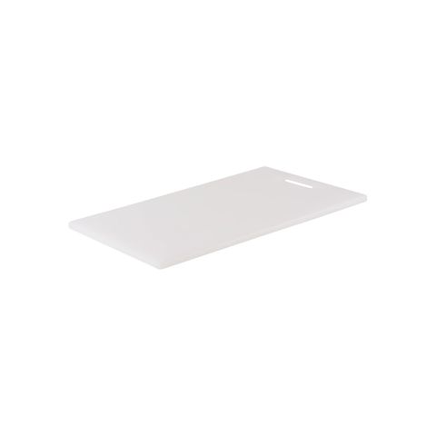 CHEF INOX CUTTING BOARD HACCP w/HDL PE 300x450x12mm WHITE (*04320*) = PACK OF 6 X EACHES