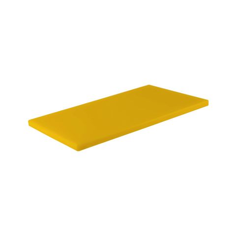 CHEF INOX CUTTING BOARD HACCP PE GN 1/1 530x325x20mm YELLOW (*04384*) = PACK OF 5 X EACHES