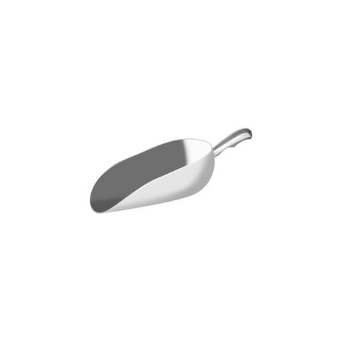 CHEF INOX ROUND SCOOP ALUMINIUM 230x120mm 1070ml/38oz (*66023*) =  1 X EACH