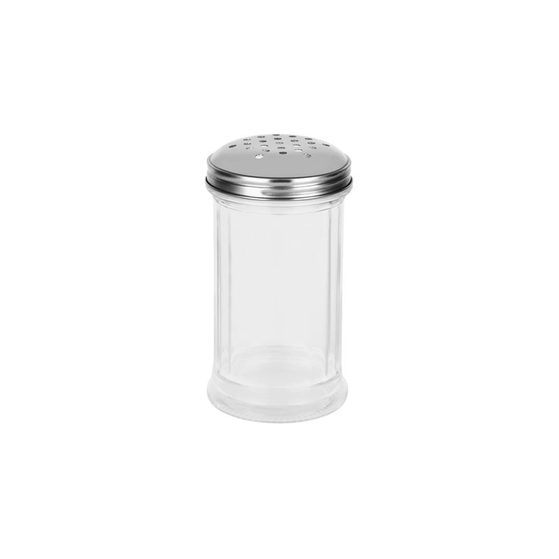 CHEF INOX CHEESE SHAKER GLASS w/S/S LID 355ml (*06800*) = PACK OF 12 X EACHES