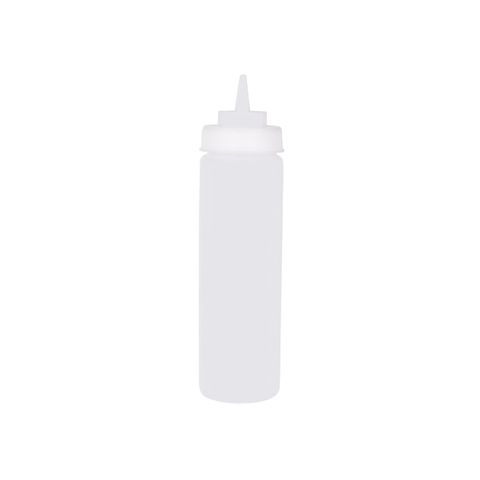 CHEF INOX SQUEEZE BOTTLE WIDE MOUTH  PP 720ml/24oz CLEAR (*06973*) = PACK OF 12 X EACHES