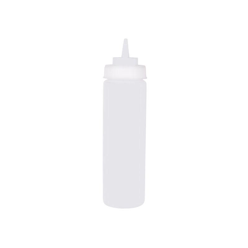 CHEF INOX SQUEEZE BOTTLE WIDE MOUTH  PP 720ml/24oz CLEAR (*06973*) = PACK OF 12 X EACHES