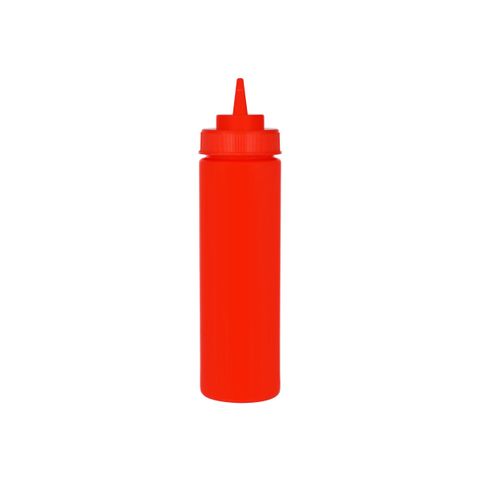 CHEF INOX SQUEEZE BOTTLE WIDE MOUTH PP 720ml/24oz RED (*06975*) = PACK OF 12 X EACHES