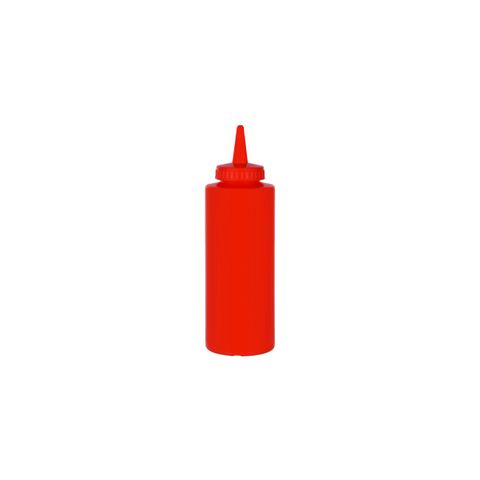 CHEF INOX SQUEEZE BOTTLE PP 340ml/12oz RED (*06942*) = PACK OF 12 X EACHES