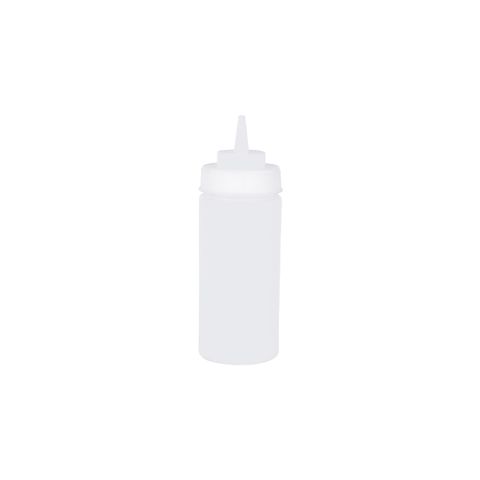CHEF INOX SQUEEZE BOTTLE WIDE MOUTH  PP 480ml/16oz CLEAR (*06970*) = PACK OF 12 X EACHES