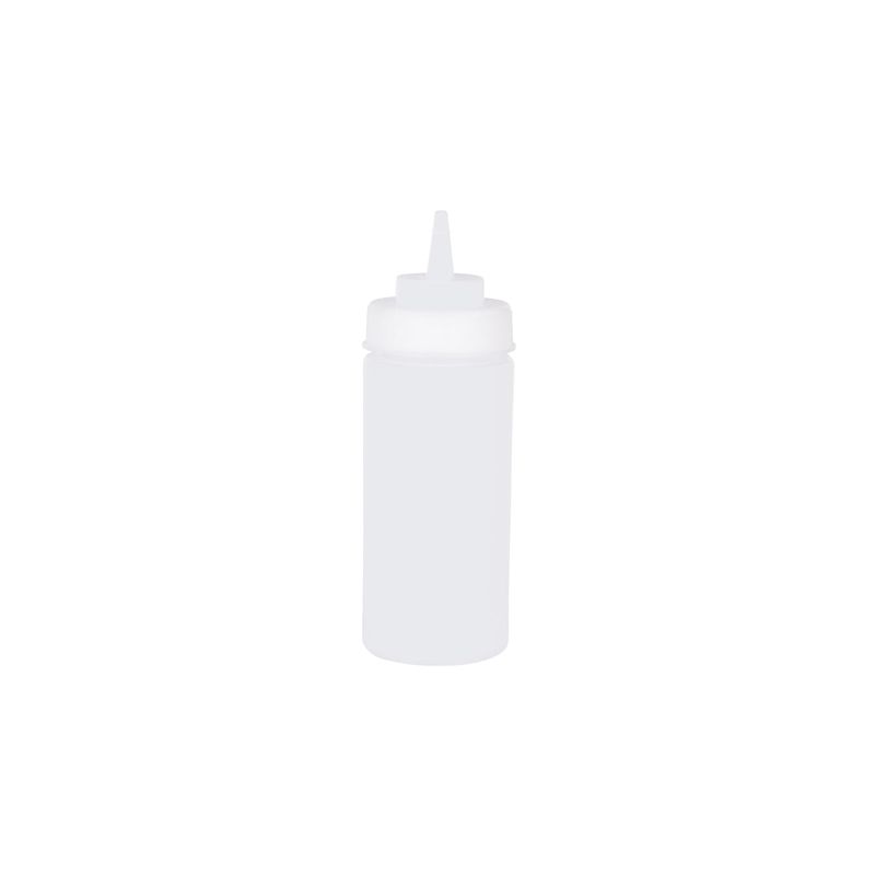 CHEF INOX SQUEEZE BOTTLE WIDE MOUTH  PP 480ml/16oz CLEAR (*06970*) = PACK OF 12 X EACHES