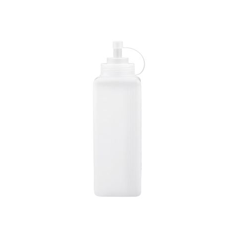 CHEF INOX SQUARE SQUEEZE BOTTLE PLASTIC 1.0lt CLEAR (*06865*) = PACK OF 10 X EACHES