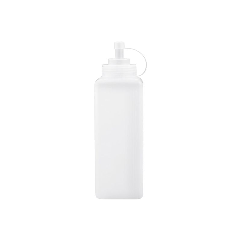 CHEF INOX SQUARE SQUEEZE BOTTLE PLASTIC 1.0lt CLEAR (*06865*) = PACK OF 10 X EACHES