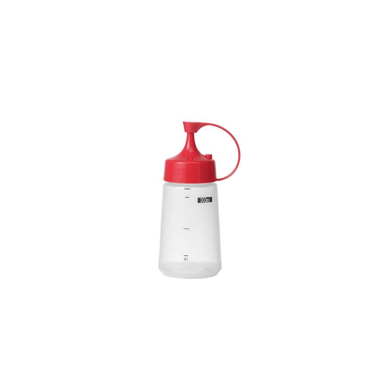 CHEF INOX SOFT SQUEEZE BOTTLE w/RED CAP 300ml (*06827*) = PACK OF 10 X EACHES