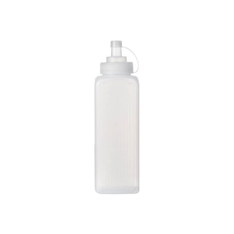 CHEF INOX SQUARE WIDE MOUTH SQUEEZE BOTTLE GRAD 800ml CLEAR (*06851*) = PACK OF 10 X EACHES