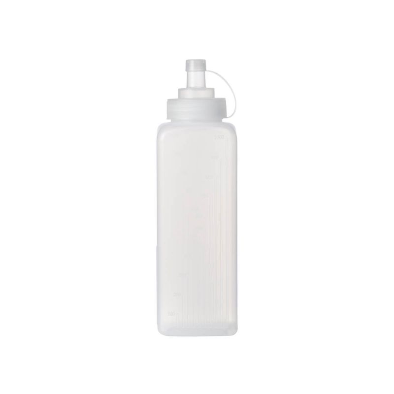 CHEF INOX SQUARE WIDE MOUTH SQUEEZE BOTTLE GRAD 1.0lt CLEAR (*06852*) = PACK OF 10 X EACHES