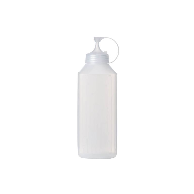 CHEF INOX SQUARE NARROW MOUTH SQUEEZE BOTTLE GRAD 800mlCLEAR (*06853*) = PACK OF 10 X EACHES