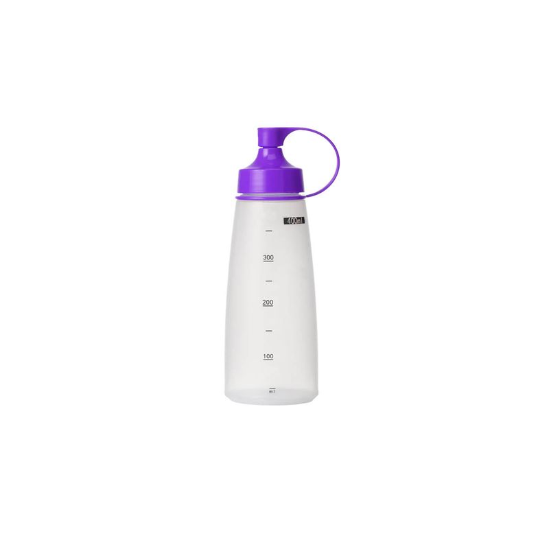 CHEF INOX SOFT SQUEEZE BOTTLE w/PURPLE CAP 400ml (*06834*) = PACK OF 10 X EACHES