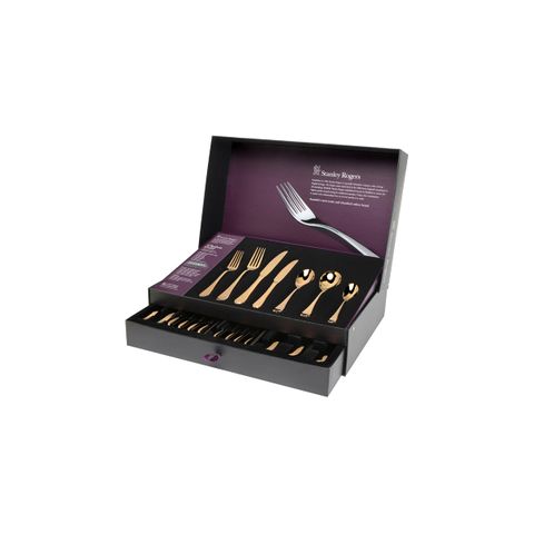 STANLEY ROGERS CHELSEA GOLD CUTLERY 56PC SET (*SR50562*) = PACK OF 8 X SETS