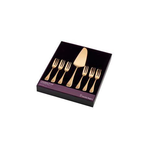 STANLEY ROGERS CHELSEA GOLD CAKE SERVER 7PC SET (*SR50846*) = PACK OF 6 X SETS