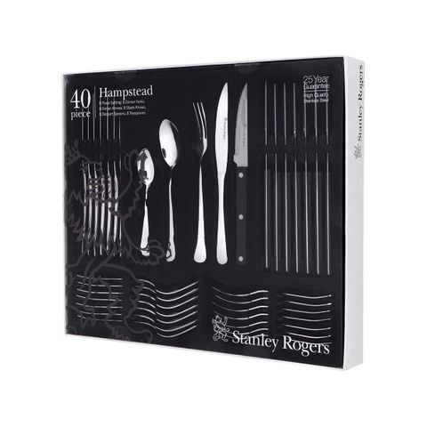 STANLEY ROGERS HAMPSTEAD 40PC CUTLERY SET (*SR50477*) = PACK OF 4 X SETS
