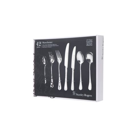 STANLEY ROGERS MANCHESTER 42PC CUTLERY SET (*SR50553*) = PACK OF 8 X SETS