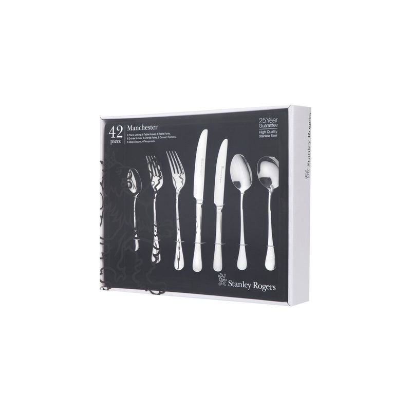 STANLEY ROGERS MANCHESTER 42PC CUTLERY SET (*SR50553*) = PACK OF 8 X SETS