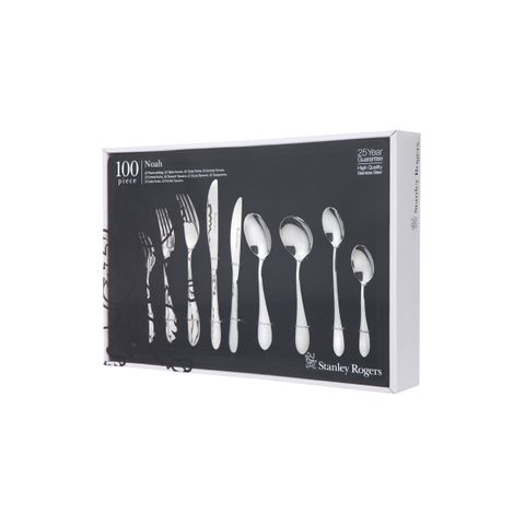 STANLEY ROGERS NOAH 100PC CUTLERY SET (*SR50605*) = PACK OF 3 X SETS