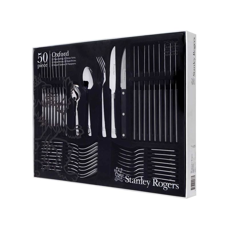 STANLEY ROGERS OXFORD 50PC CUTLERY SET (*SR50437*) = PACK OF 6 X SETS